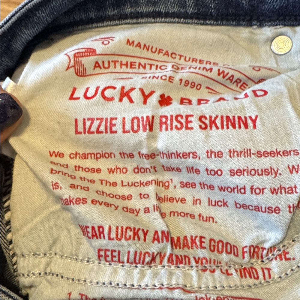 Lucky Brand Women's Lizzie Low-rise Skinny Jeans in Blue size 10 /30 L - Picture 13 of 15